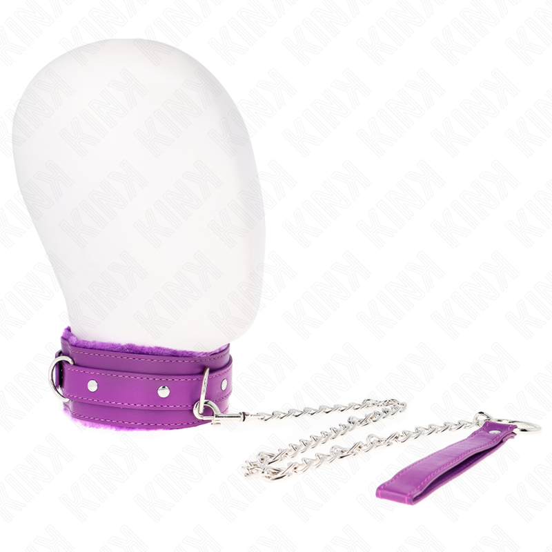 Kink – Halsband mit Leine 65 Cm mit Einschränkungen Lila 36-42 Cm x...