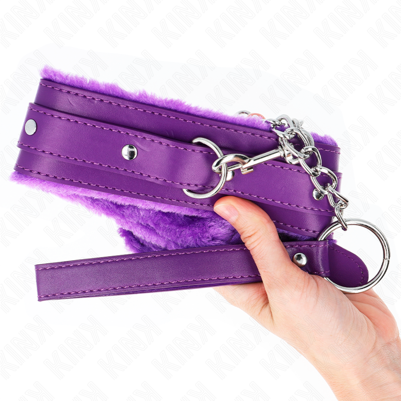 Kink – Halsband mit Leine 65 Cm mit Einschränkungen Lila 36-42 Cm x...