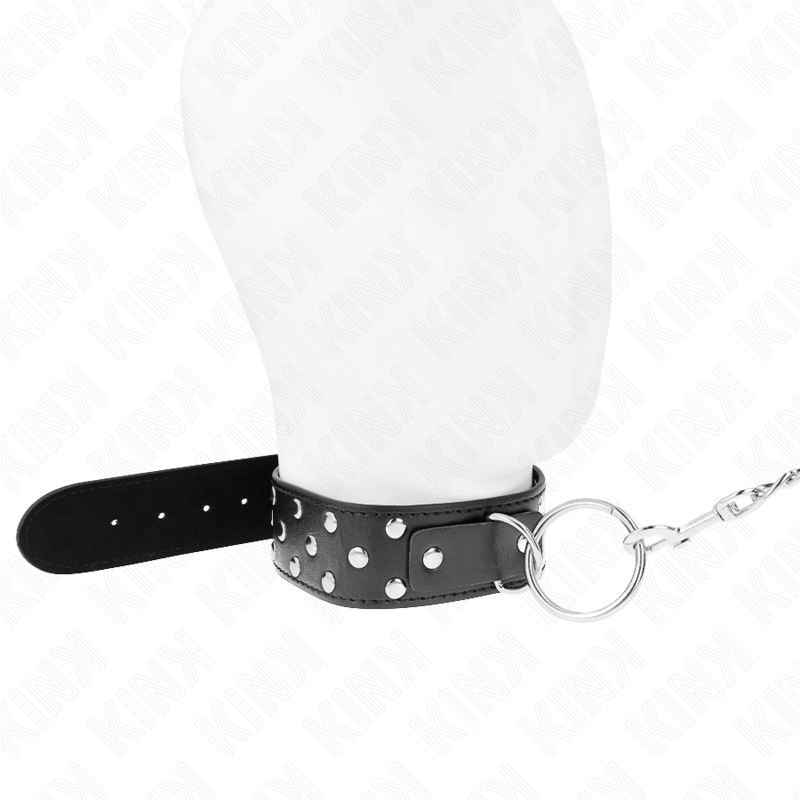 Kink – Ring Nieten Band Halskette mit Gürtel 65 Cm Schwarz Verstell...