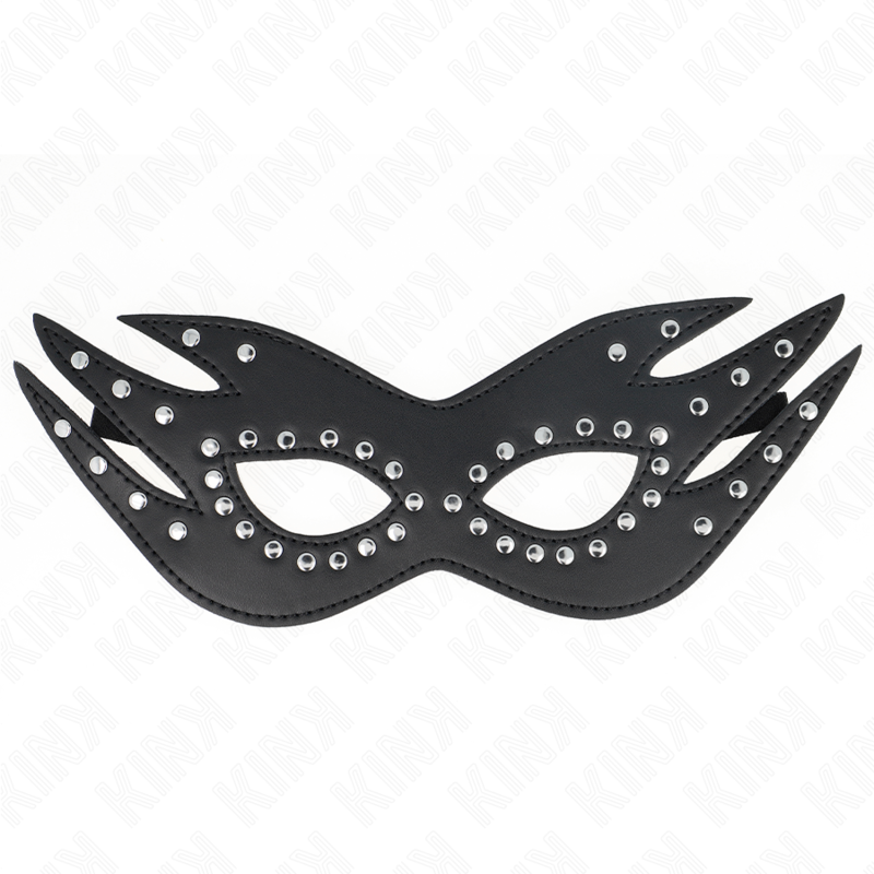 Kink – Kunstledermaske mit Nieten Modell 3 26 x 9,5 Cm