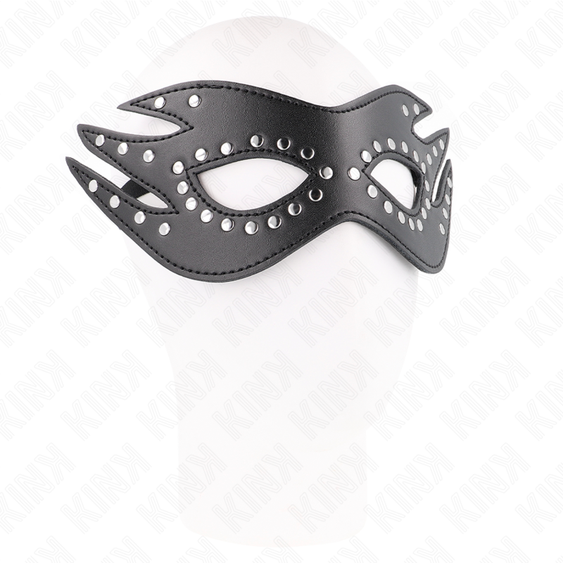 Kink – Kunstledermaske mit Nieten Modell 3 26 x 9,5 Cm