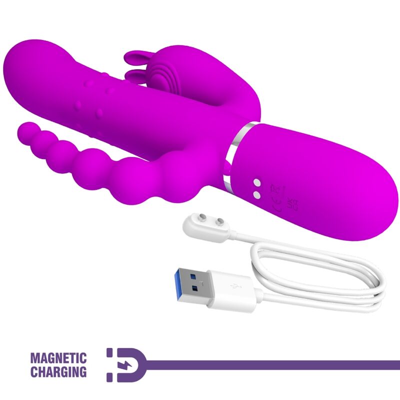 Pretty Love – Cammy Triple Vibrator Multifunktion 4 in 1 Rosa