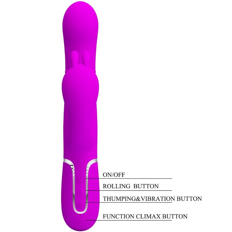 Pretty Love – Cammy Triple Vibrator Multifunktion 4 in 1 Rosa