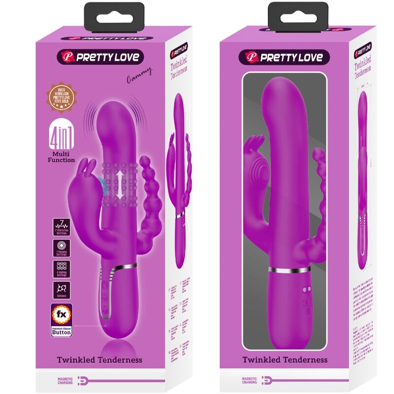 Pretty Love – Cammy Triple Vibrator Multifunktion 4 in 1 Rosa
