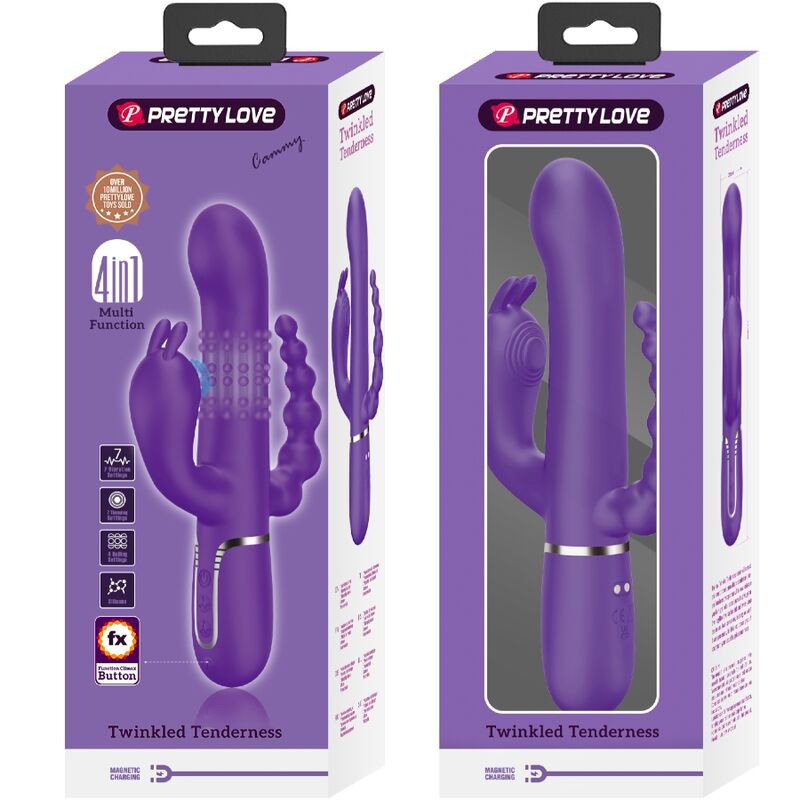 Pretty Love – Cammy Triple Vibrator Multifunktion 4 in 1 Lila