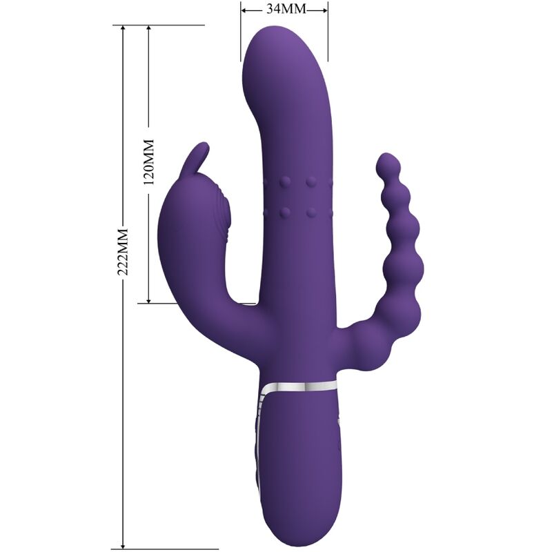Pretty Love – Cammy Triple Vibrator Multifunktion 4 in 1 Lila