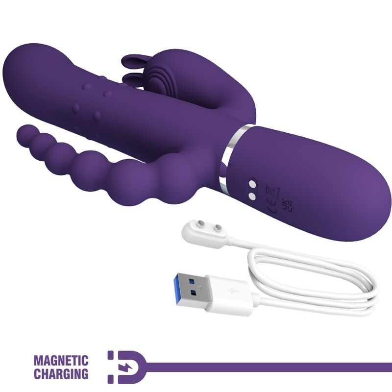 Pretty Love – Cammy Triple Vibrator Multifunktion 4 in 1 Lila