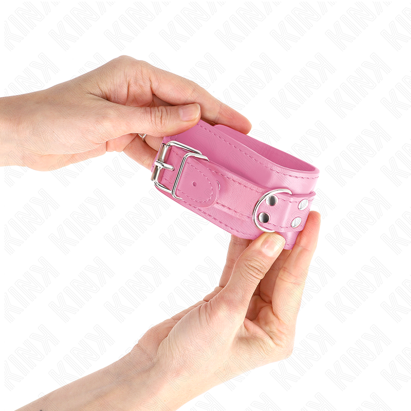 Kink – Einfache Handgelenksfesseln Rosa Verstellbar 20-23 Cm x 5,5 Cm