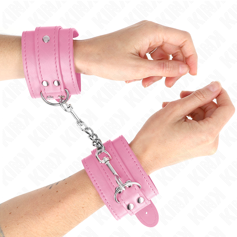 Kink – Einfache Handgelenksfesseln Rosa Verstellbar 20-23 Cm x 5,5 Cm