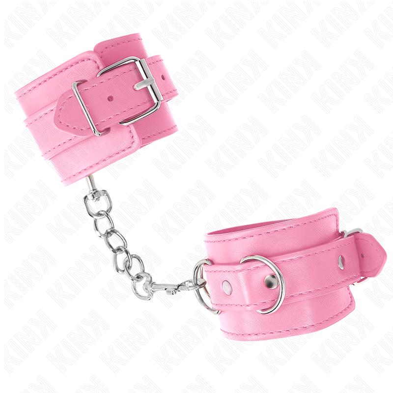 Kink – Einfache Handgelenksfesseln Rosa Verstellbar 20-23 Cm x 5,5 Cm