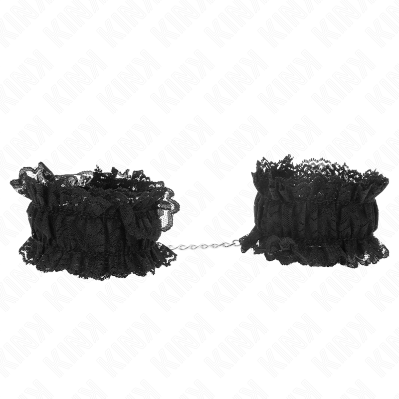 Kink – Elastische Handgelenksfesseln aus Spitze Negro
