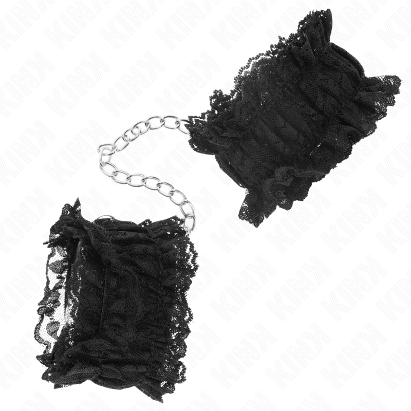 Kink – Elastische Handgelenksfesseln aus Spitze Negro