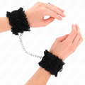 Kink – Elastische Handgelenksfesseln aus Spitze Negro