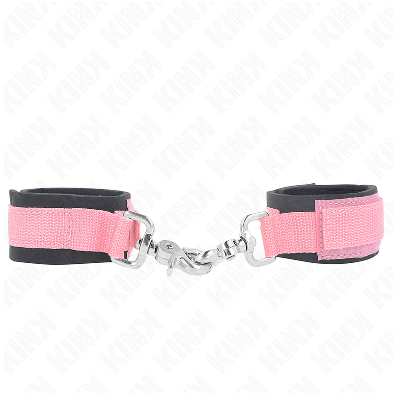 Kink – Verstellbare Neopren-Handhandfesseln Rosa Verstellbar 22-34 Cm