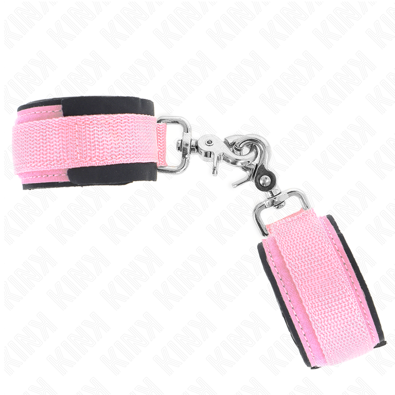 Kink – Verstellbare Neopren-Handhandfesseln Rosa Verstellbar 22-34 Cm