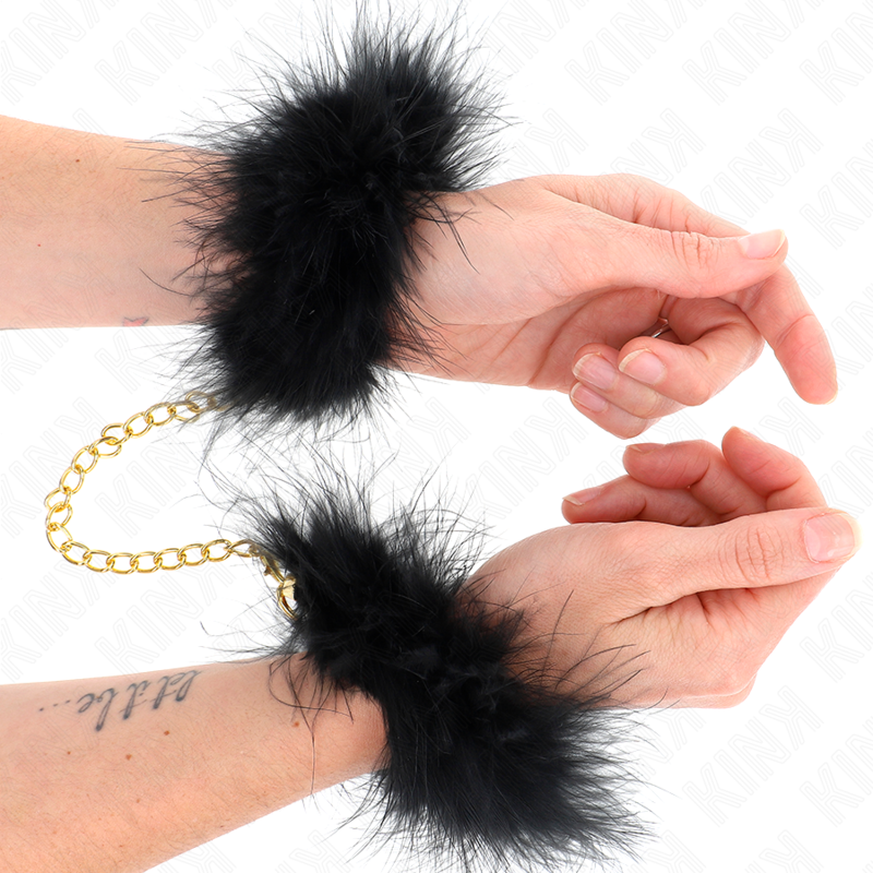 Kink – Federhandmanschetten mit Goldkette Modell 0