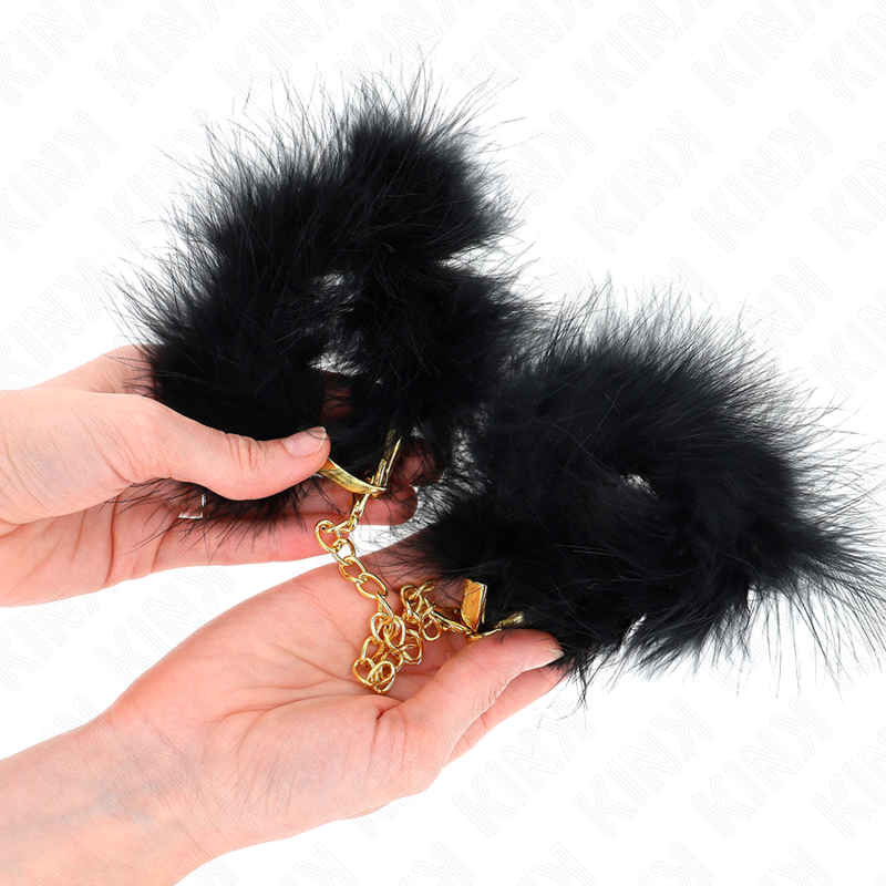 Kink – Federhandmanschetten mit Goldkette Modell 0