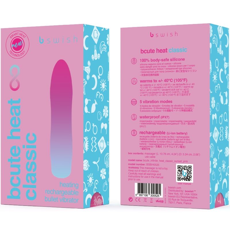 B Bcute Infinite Heat Classic Heizbarer Vibrator Pink