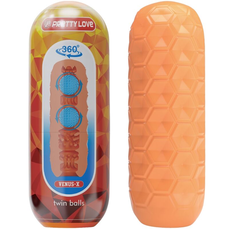 Pretty Love – Twin Balls Männlicher Masturbator Orange