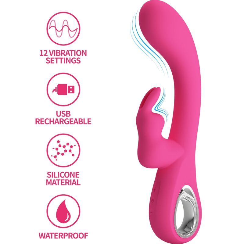 Pretty Love – Novak Rabbit Vibrator 12 Vibrationen Rosa