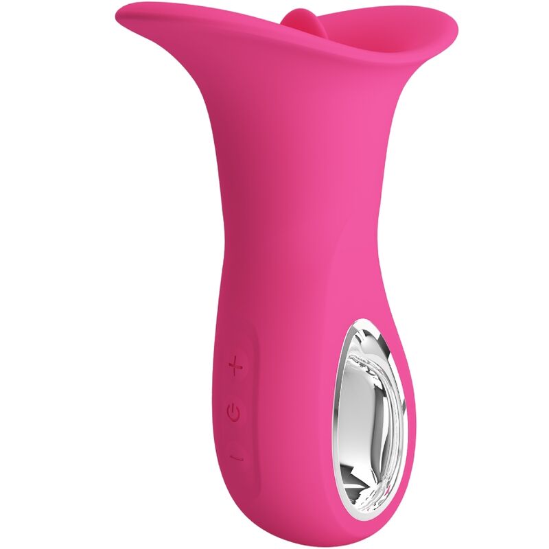 Pretty Love – Clyde Oralvibrator Vibrierende Zunge 12 Vibrationen Rosa