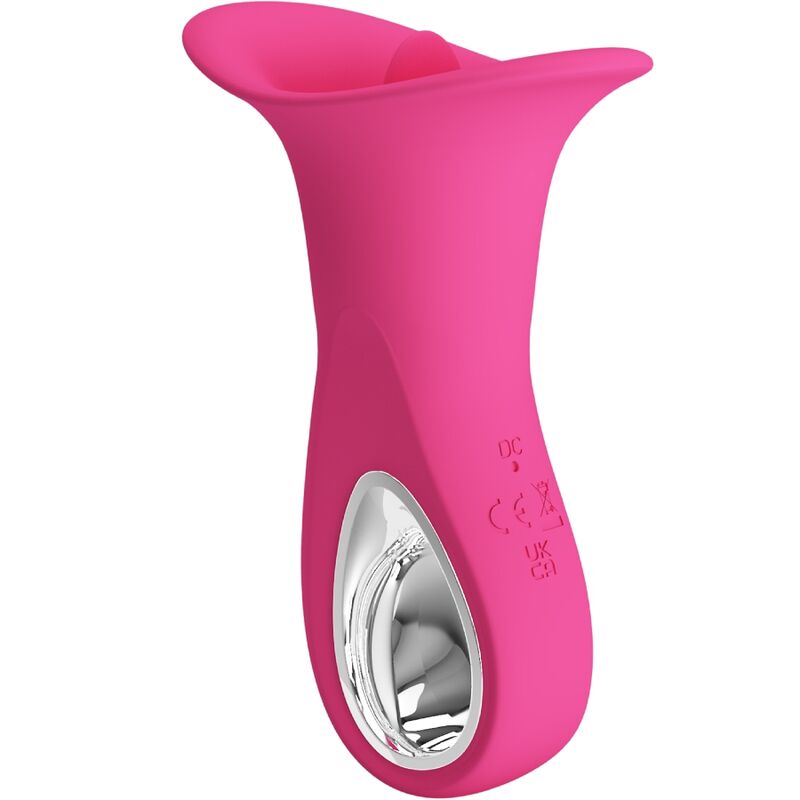 Pretty Love – Clyde Oralvibrator Vibrierende Zunge 12 Vibrationen Rosa
