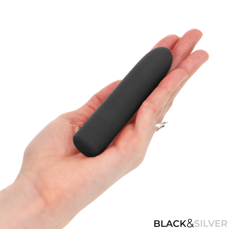 Black & Silver – Geri Usb Wiederaufladbarer Vibrierender Bullet 8 V...