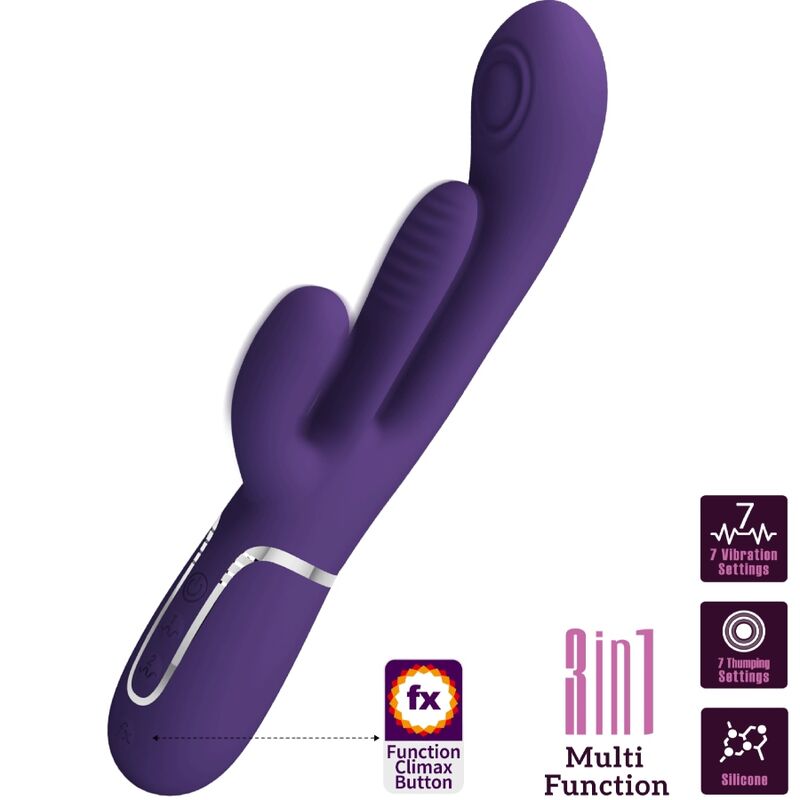Pretty Love – Shania Triple Rabbit Vibrator Multifunktions-Lila