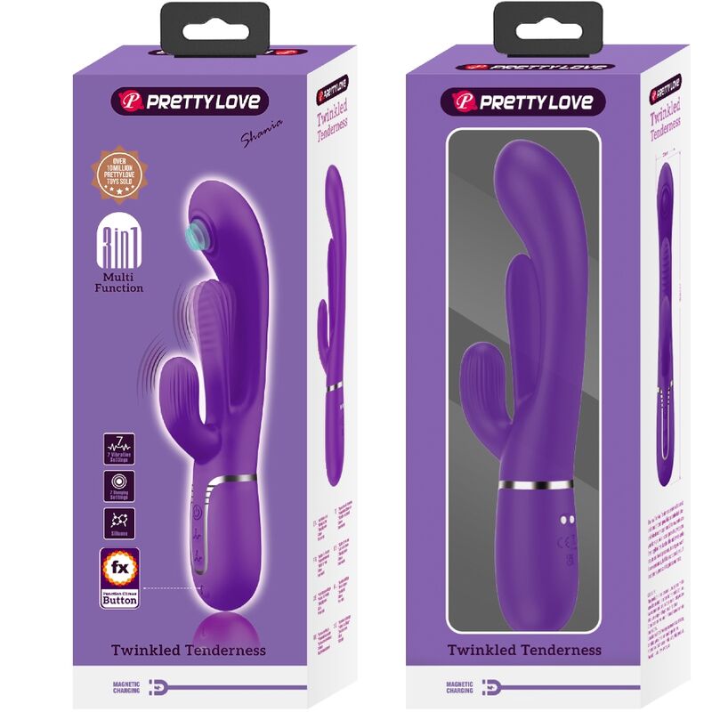 Pretty Love – Shania Triple Rabbit Vibrator Multifunktions-Lila