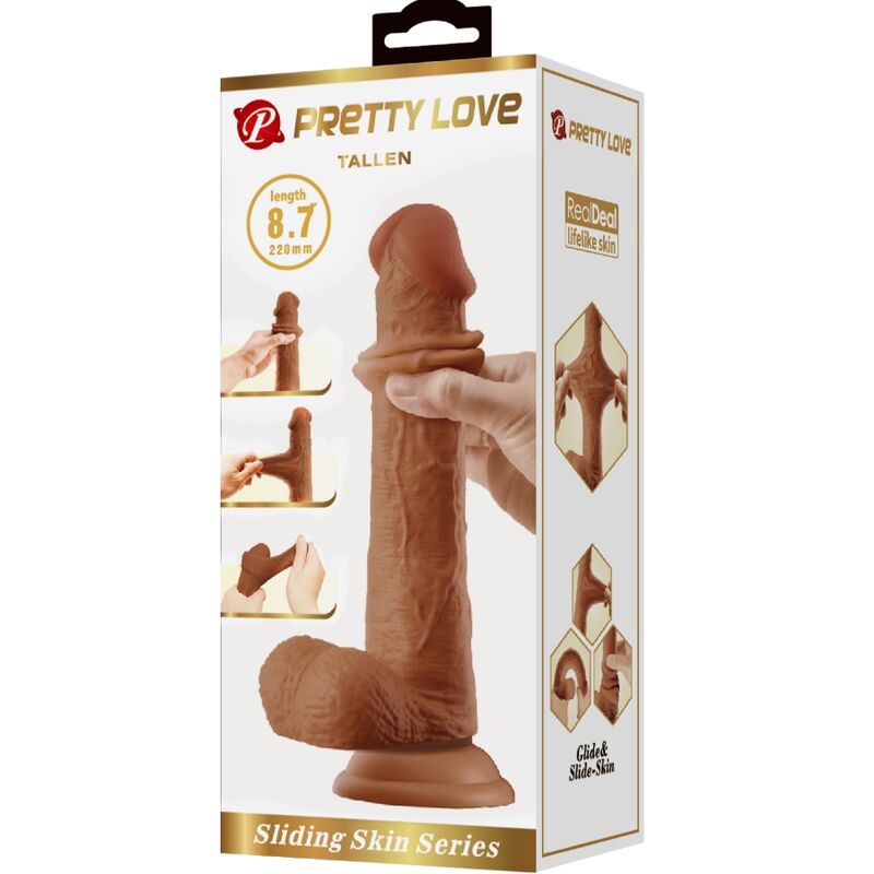Pretty Love – Grosser Realistischer Dildo 22 Cm Braun