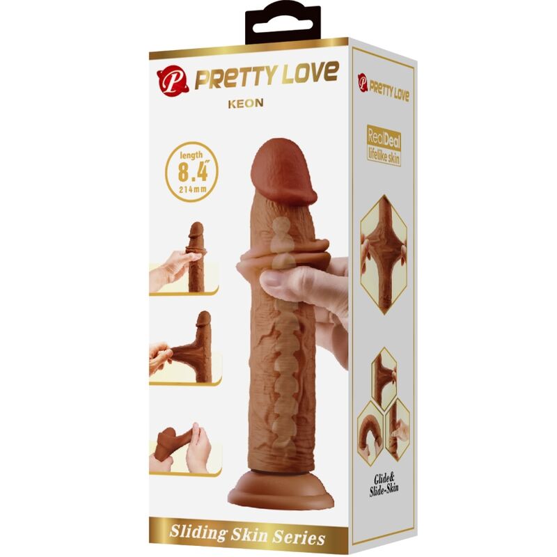 Pretty Love – Keon Realistischer Dildo 21 Cm Braun