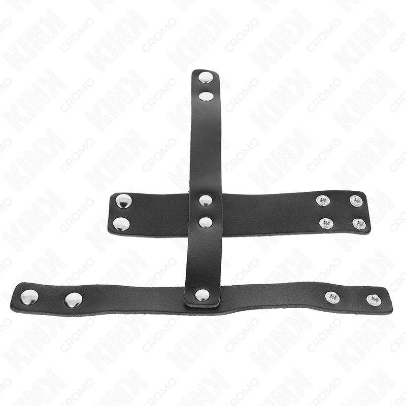Kink Peniskäfigring aus Leder mit Verstellbarem Hockentrenner