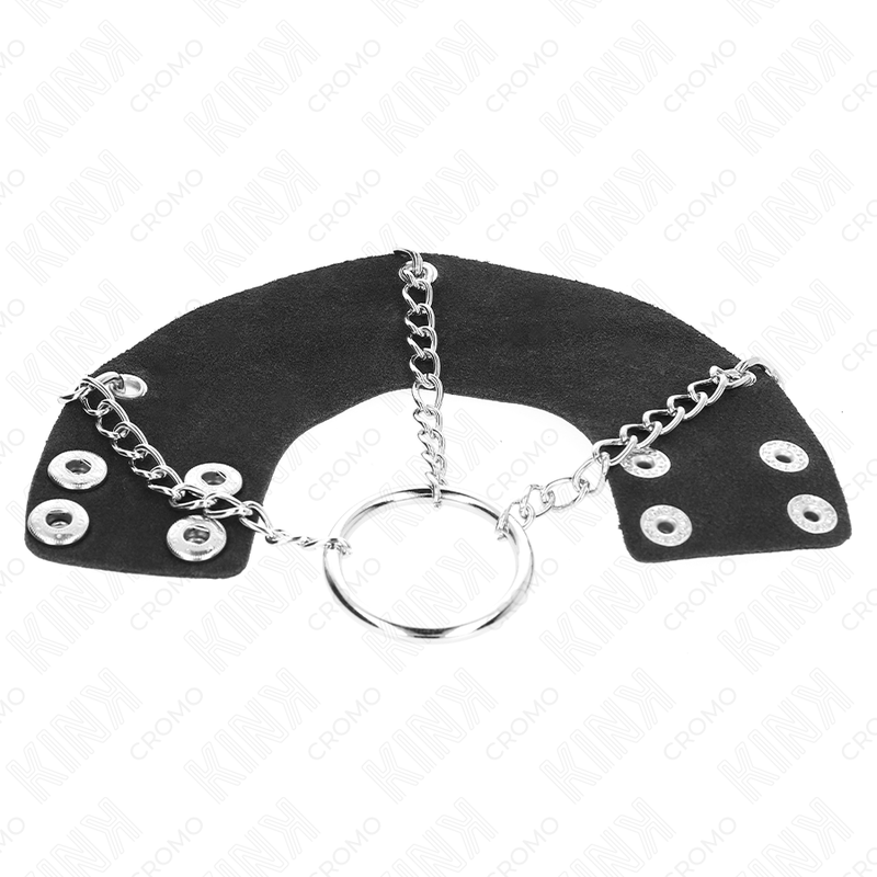 Kink Penisring 4 cm Kette 7 cm Metall mit Ledergurte