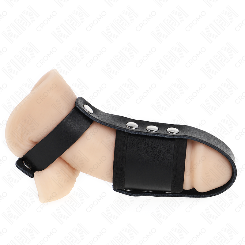 Kink Peniskäfigring aus Leder mit Verstellbarem Beschichtetem
