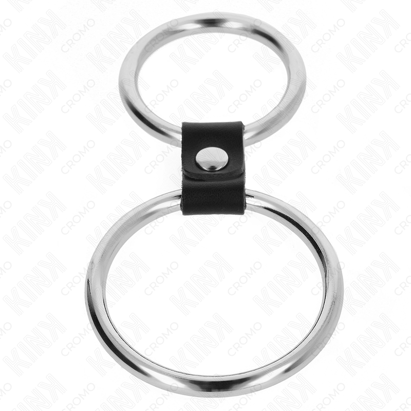Kink Doppelter Penisring aus Metall 3,7 cm bis 5 cm Verbunden