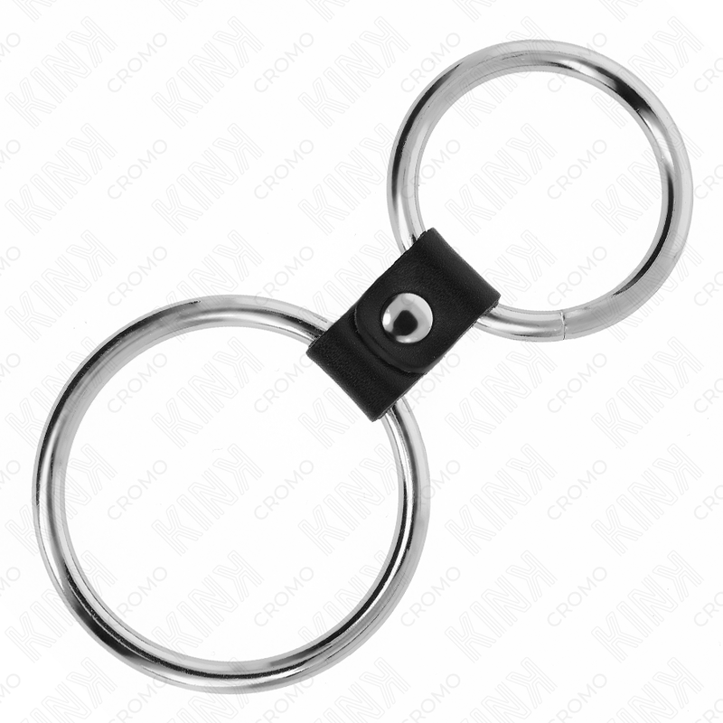 Kink Doppelter Penisring aus Metall 3,7 cm bis 5 cm Verbunden