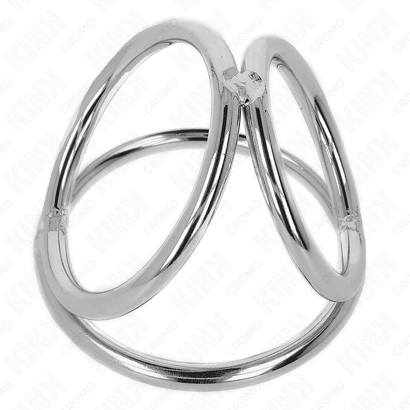 Kink – Dreifach Chrom Metall Penisring 3,2 Cm bis 4,5 Cm