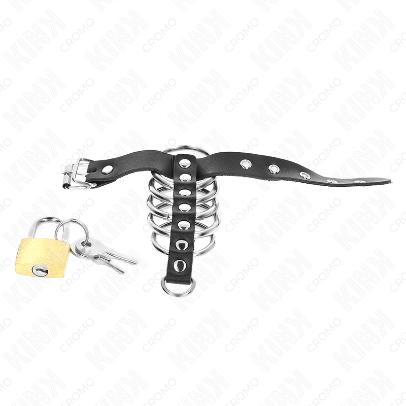 Kink Penisring aus Leder mit Verschlussband 21 x 2 cm und 5