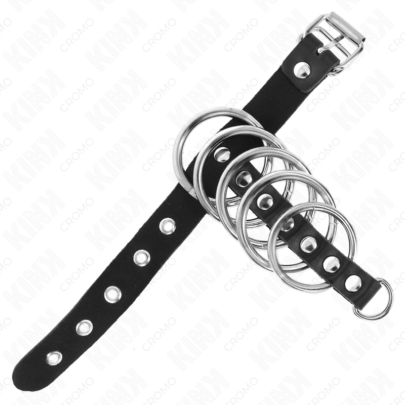 Kink Penisring aus Leder mit Verschlussband 21 x 2 cm und 5