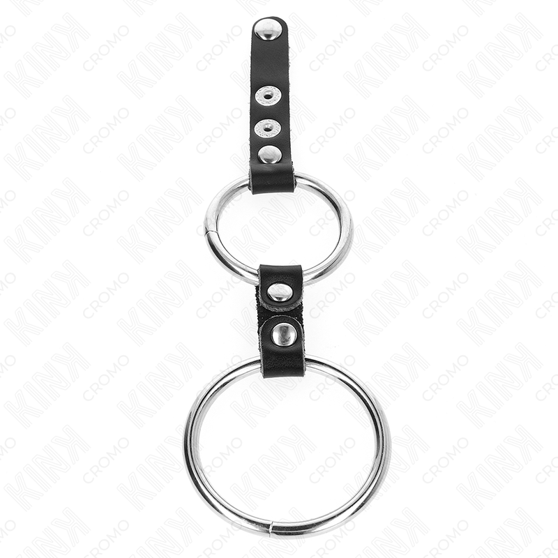 Kink – Doppelter Penisring 3,8 Cm bis 5 Cm Durch Leder Verbunden
