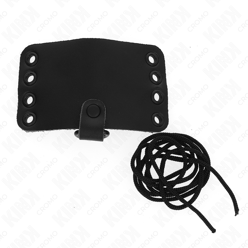 Kink Penisring aus Leder mit Schnürverschluss und Schnürsenkel