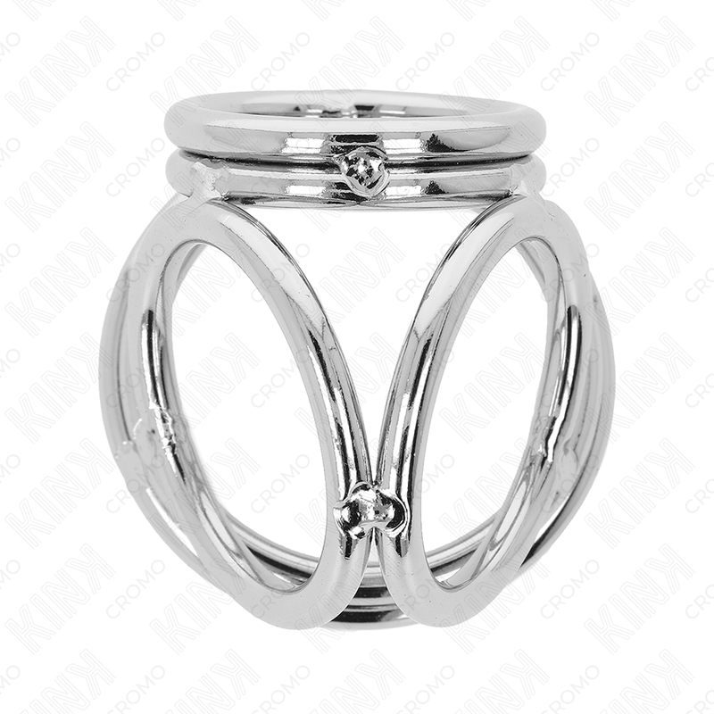 Kink – Dreifach Chrom Metall Penisring 3,8 Cm bis 5 Cm Modell 1