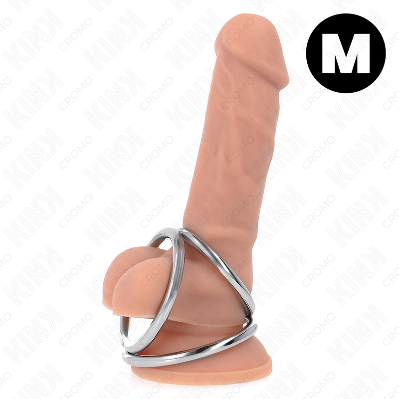 Kink – Dreifach Chrom Metall Penisring 3,8 Cm bis 5 Cm Modell 2