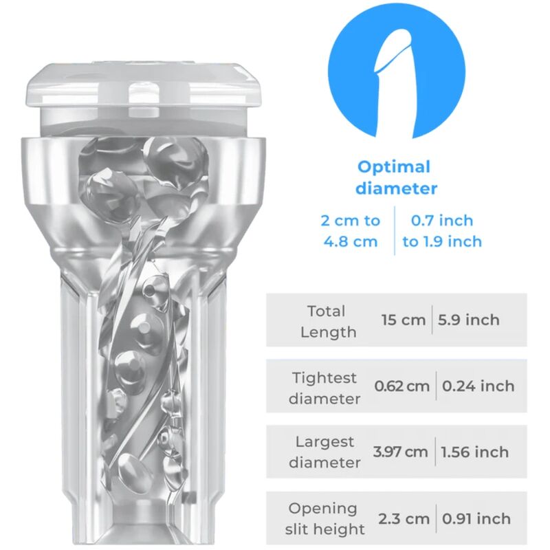 Kiiroo Feel Pocket Stroker Kristall von Kiiroo Transparent