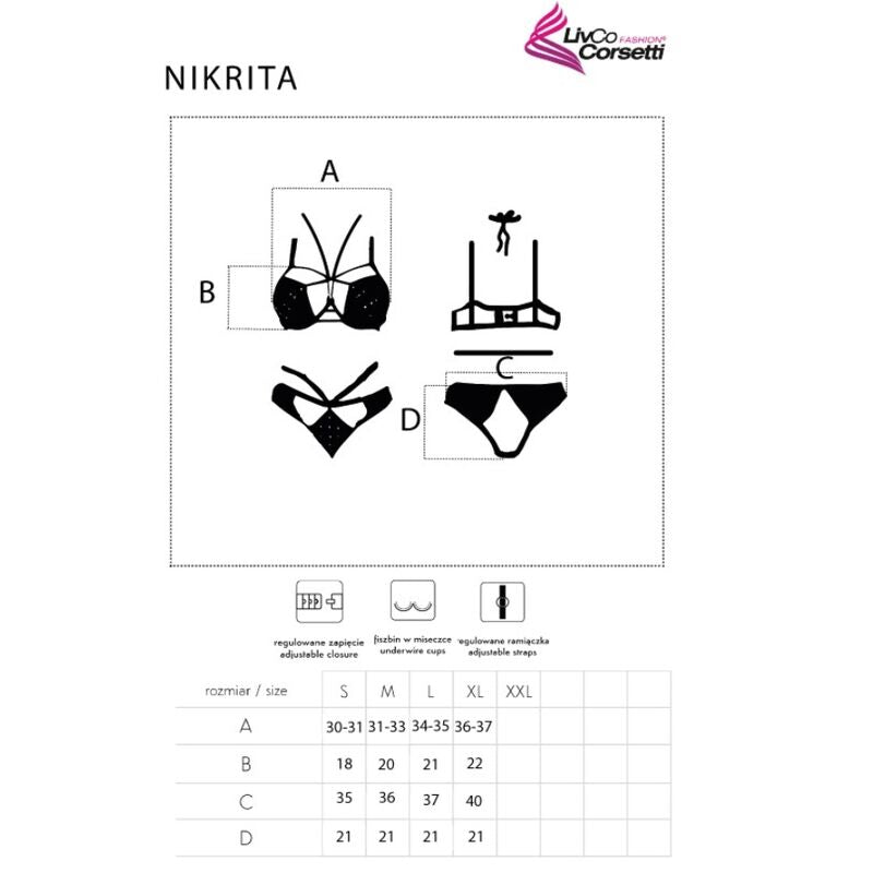 LIVCO CORSETTI FASHION - NIKRITA LC 90647 BH + HÖSCHEN SCHWARZ L