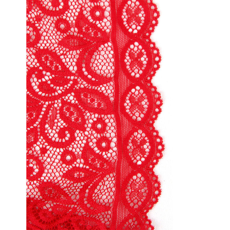 SUBBLIME - 953881 BODYSUIT MIT OFFENEN CUPS ROT L/XL