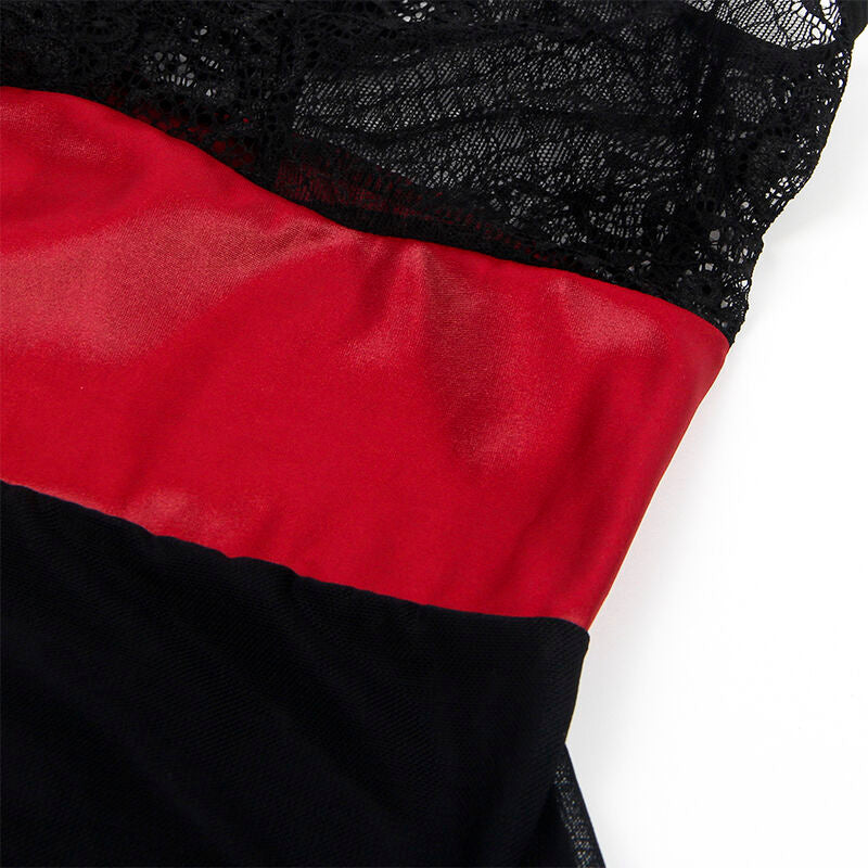 SUBBLIME - 954420 BONDAGE-KLEID AUS SPITZE SCHWARZ S/M
