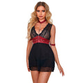 SUBBLIME - 954437 BONDAGE-KLEID AUS SPITZE SCHWARZ L/XL