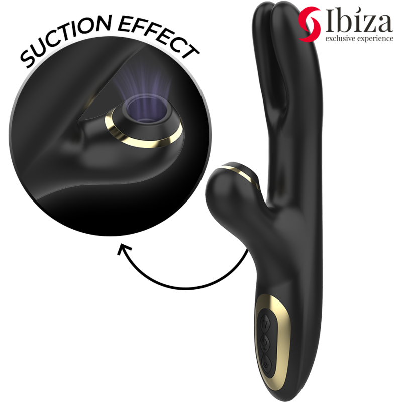 Ibiza Doppelvibrator Klemme Schwarz