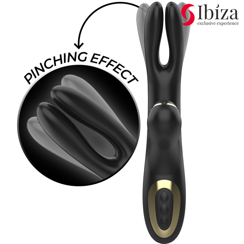 Ibiza Doppelvibrator Klemme Schwarz